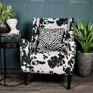 Black & White Patterned Arm Chair
