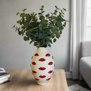 Red Lips 'Marilyn' Vase