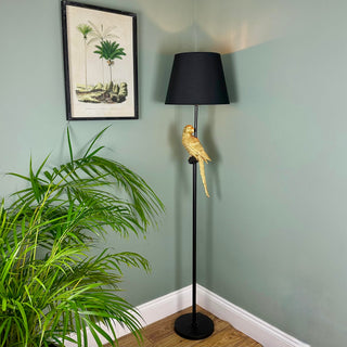 Gold Parrot Floor Lamp