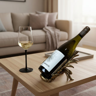 Gold Feather Bottle Holder