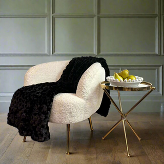 Paul Moneypenny Black Faux Fur Throw