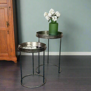 Set of 2 Oval 'Oriental' Tray Tables