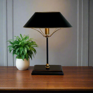 Black and Gold Bank Table Lamp