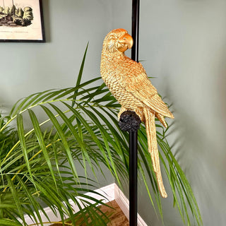 Gold Parrot Floor Lamp