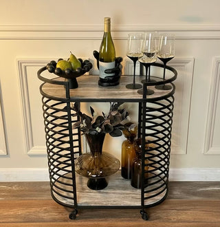 Black Metal Drinks Trolley