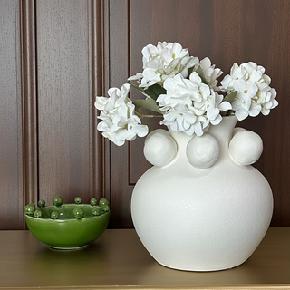 White Ceramic Bobble Vase