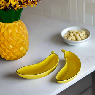 Banana Ceramic Storage Bowl - Set of 2