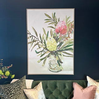 Flowers in Vase on Large Canvas