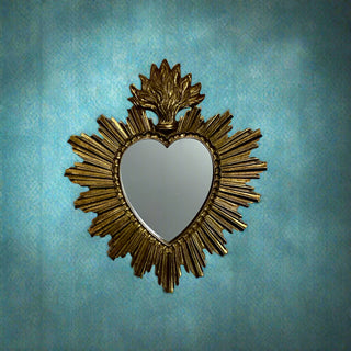 Gold Sacred Heart Mirror - Small