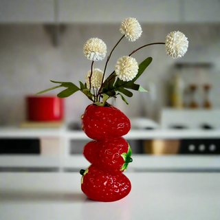 'Strawberry' Stack Ceramic Vase