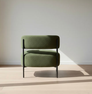 Green Boucle Accent Chair
