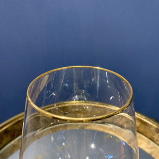 Gin Glass with Gold rim