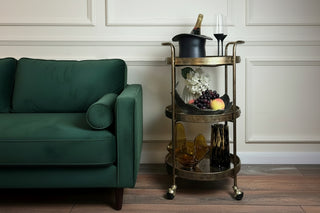 Antique Gold 3 Tier Trolley