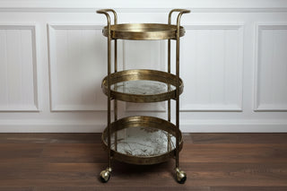 Antique Gold 3 Tier Trolley