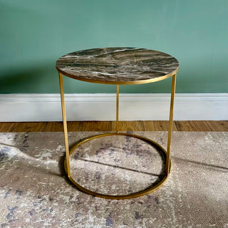 Marble Effect Gold Framed Tables