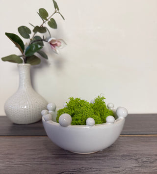 White Ceramic Trinket Bowl