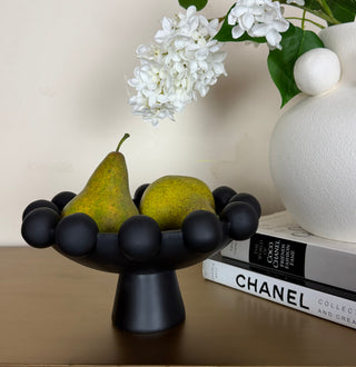 Black Elevated Decorative Bowl