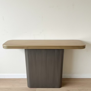 Brown and Gold Console Table
