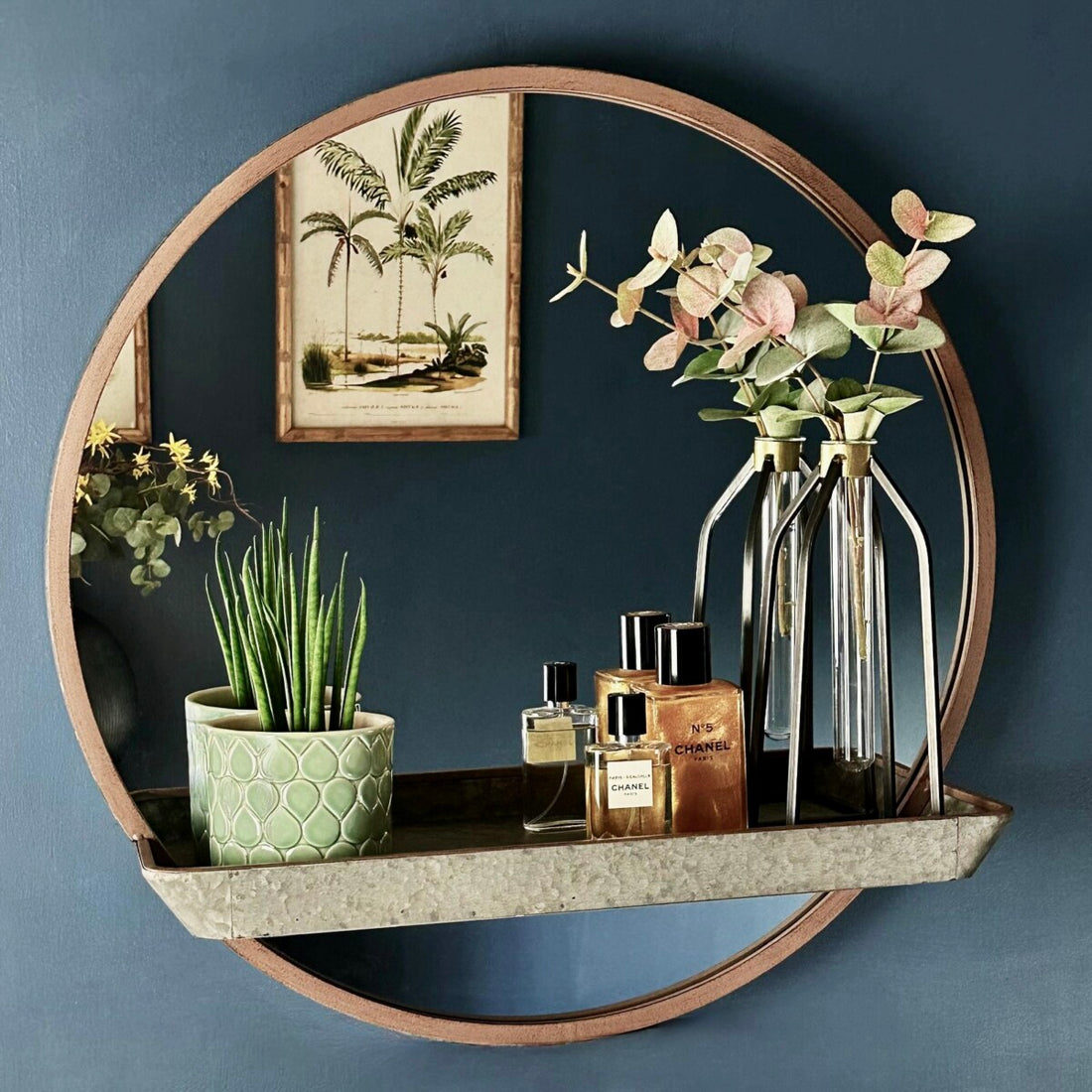 Round Wall Mirror with Shelf – Margo & Plum